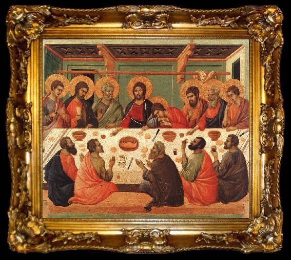 framed  Duccio di Buoninsegna The Last Supper00, ta009-2